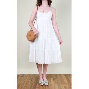 Club Monaco Julidi Midi Dress Tiered Flowy Wedding Bridal Engagement Baby Shower